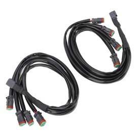 DT Wiring Harness Adapter, High Performance DT Wiring Harness Adapter Splitter for LED Light Bar, LED Cube, LED Work Light (4 in 1)