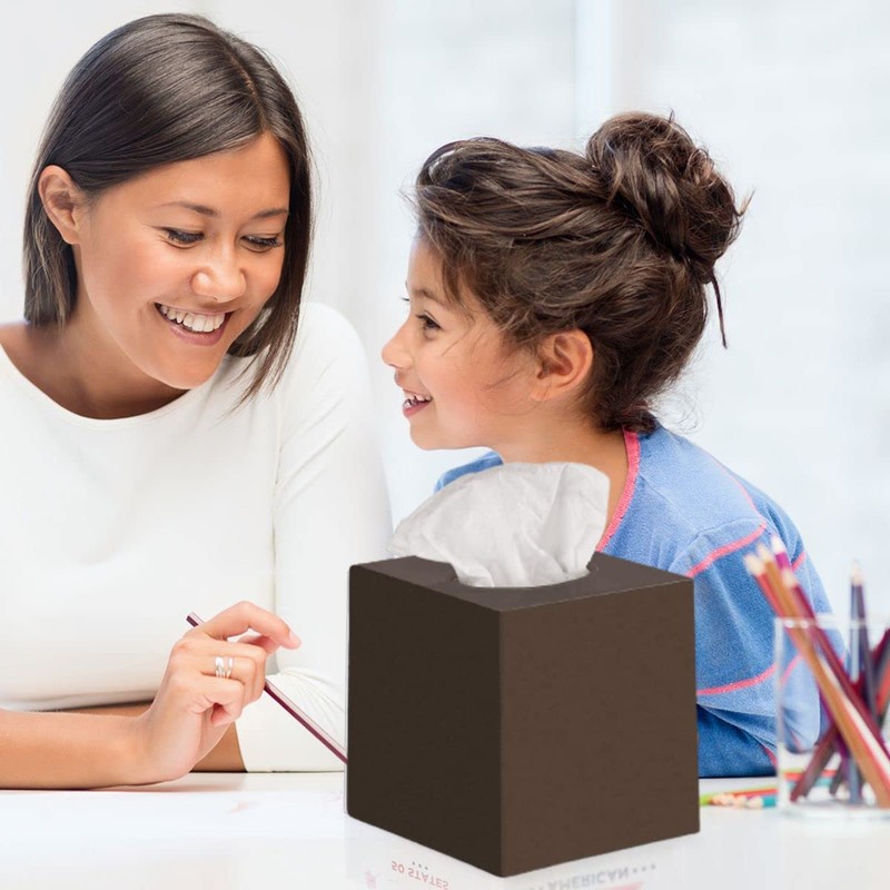 Bronze Tissue Box Cover Square - Plastic Facial Tissue Box