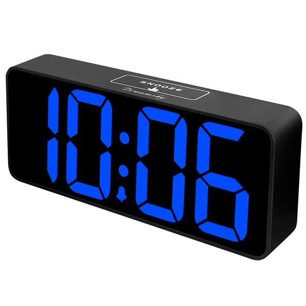 DreamSky Large Digital Alarm Clock Big Numbers for Seniors & Visually Impaired - 8.9 Inches Electric Clocks for Bedroom, Jumbo Display Fully Dimmable Brightness, USB Ports, Adjustable Alarm Volume