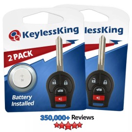 KeylessKing* 2 Fit Nissan Versa Sentra 2012 2013 2014 2015 2016 2017 Keyless Entry Remote Key