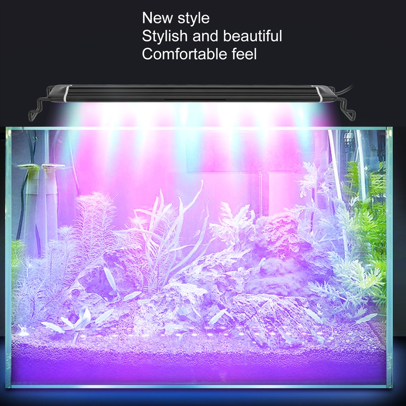 Aquarium LED Lamp Waterproof Adjustable Length Fish Tank Light with