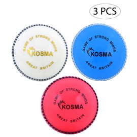 Kosma Cricket Incrediball Practice Balls (3 Pack - Blue, Pink, White) Real Bounce Enable Players to Develop their playing Skills without the Risk of Injury
