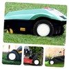 Outanaya 2pcs Solid Mute Rubber Lawn Mower Wheels Heavy-duty Casters