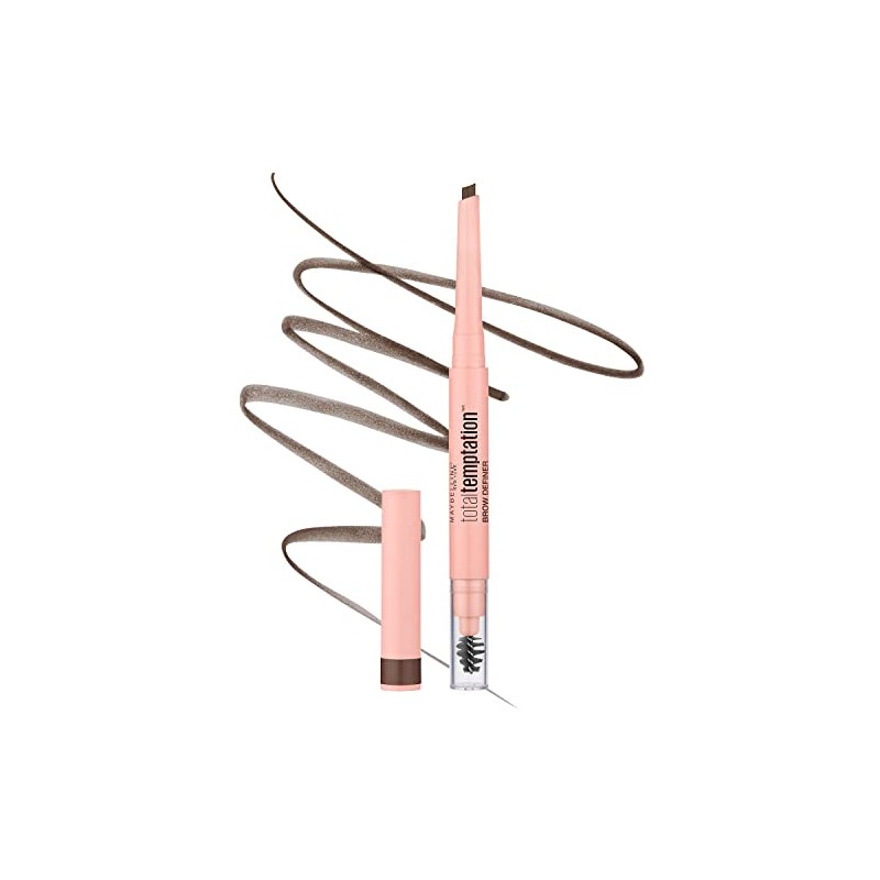Maybelline Lapiz para Cejas Total Temptation, Medium Brown, 5 g