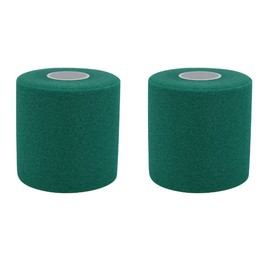 OBTANIM 2 Rolls Foam Underwrap Bandage Pre-Wrap Sports Tape for Athletic Elbow Knees Ankles, Latex Free (Dark Green)