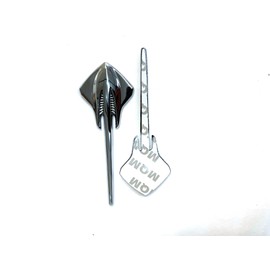 2PCS Corvette Stingray Mako Shark Emblem C7 Silverado Badges Fit for Corvette (Chrome)