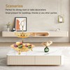 2 Tier Fruit Plate Metal Round Gold Plated Beautiful Cupcake