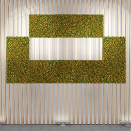 ECOOPTS 20" x 20" Artificial Ivy Fence Greenery Panel Orange Boxwood Privacy Fence Ivy Screen Decoration for Home Backyard Patio Indoor Outdoor (6 Pieces)