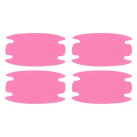 Motoforti Universal Car Door Handle Cup Cover Protection Film Reflective Stickers Anti-scratch, PVC, Pink 4 Pcs