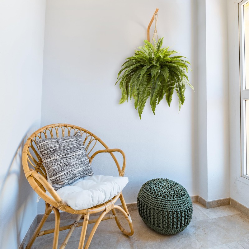 Nearly Natural 6788 Double Giant Boston Fern Hanging Basket,Green