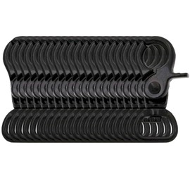 BIKICOCO 1/2'' Swivel Trigger Snap Hook Lobster Claw Clasp Spring Loaded Clip, D-Ring Ended, Black - Pack of 20