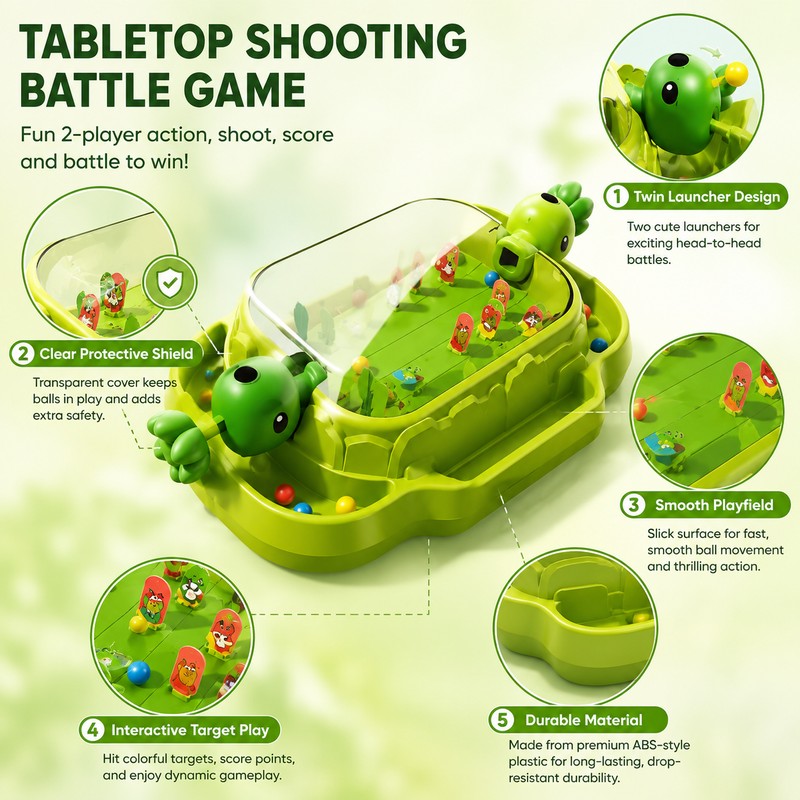 2-Player Tabletop Shooting Battle Game for Family Fun – Plants