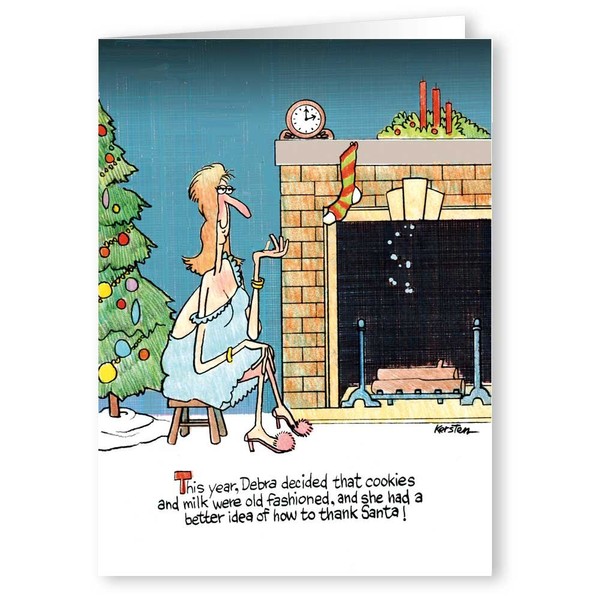Funny Christmas Card - Something Special for Santa - 18 Cards and Envelopes