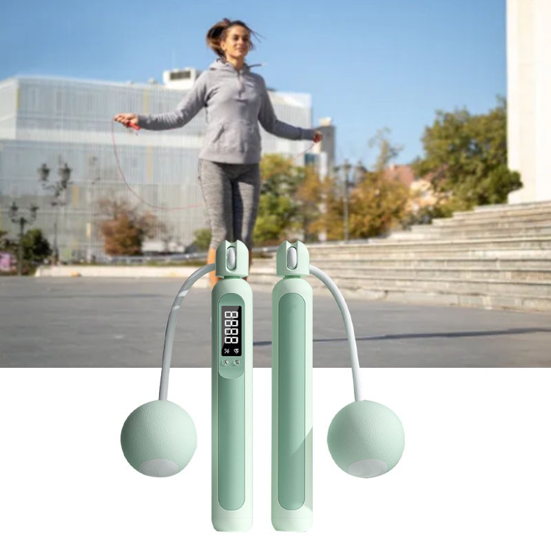 Jump Rope with Counter Rechargeable Cordless Weighted Smart Skipping Rope