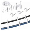 1000pcs Circle Cable Clips with Steel Nail,Clips de Alambre para
