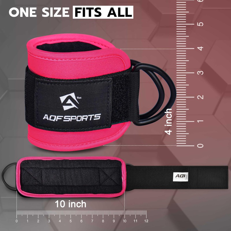 AQF Ankle Straps for Cable Machines Attachment - Neoprene Padded