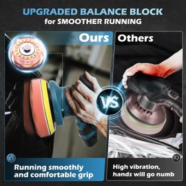 Saker Cordless Car Buffer Polisher - 6 Inch Portable Polishing Waxer Machine Kit for Car Detailing, with 3PCS 12V 2000mAh Batteries, Extra 10 PCS Attachments