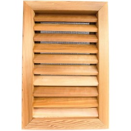 Miller Shingle Rectangle Clear Cedar Vent, Recessed Mount - 12 inch x 18 inch