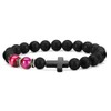 Hemasa Tiger Eye Stone Bracelet Cross Natural Stone Beads Vintage