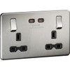 Screwless Double Switched Socket with Dual USB-C [65W Fast Charge]