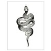 Gel Luna semi-permanent chic point black snake snake self tattoo sticker, T-83, 1 piece / 젤루나 반영구 시크 포인트 블랙 스네이크 뱀 셀프 타투 스티커, T-83, 1개