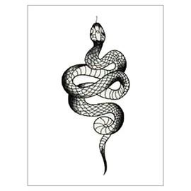 Gel Luna semi-permanent chic point black snake snake self tattoo sticker, T-83, 1 piece / 젤루나 반영구 시크 포인트 블랙 스네이크 뱀 셀프 타투 스티커, T-83, 1개
