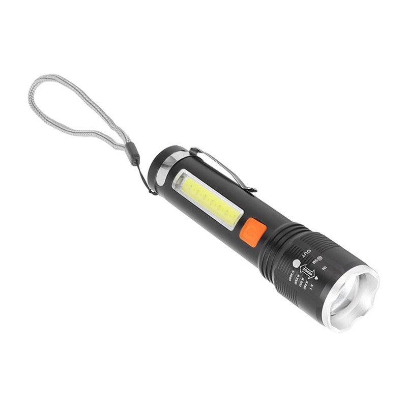 P50 LED Flashlight USB Rechargeable LED Flashlight Super Bright COB