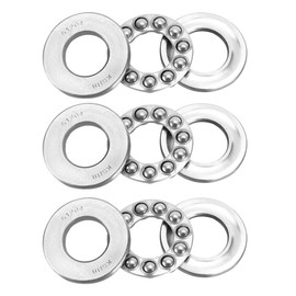 sourcing map 3 Pcs 51204 Thrust Ball Bearings 20mm x 40mm x 14mm Chrome Steel ABEC3 Single Row Roller