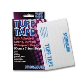 Tuff Tape Waterproof & Airtight, Extra Strong Tent, Inflatable, Clothing, Outdoor, Non-Rip, Polyurethane, Transparent Tape and Patches (0.5m x 75mm Strip)