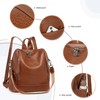 Miss Lulu Women's PU Anti-Theft Backpack, Large Capacity Fashion School