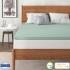 NapQueen 4 Inch Ventilated Green Tea Memory Foam Mattress Topper,