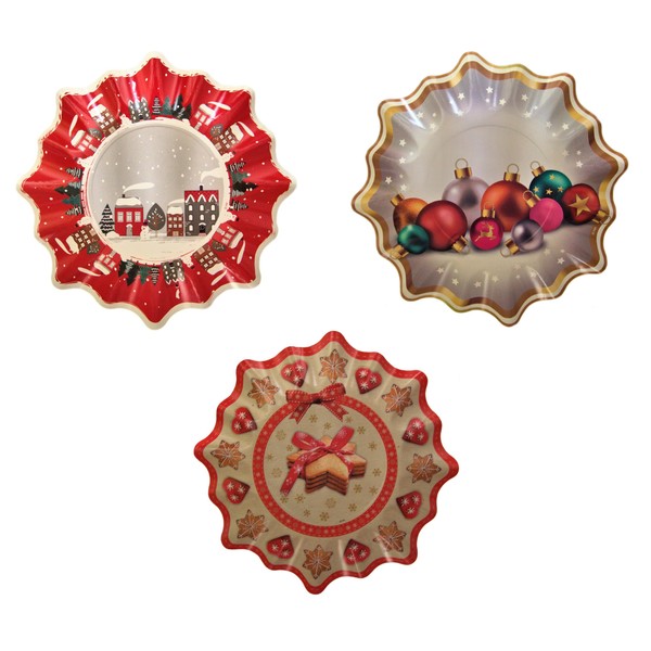 Helmecke & Hoffmann Christmas Plates Set of 3 Paper Plates