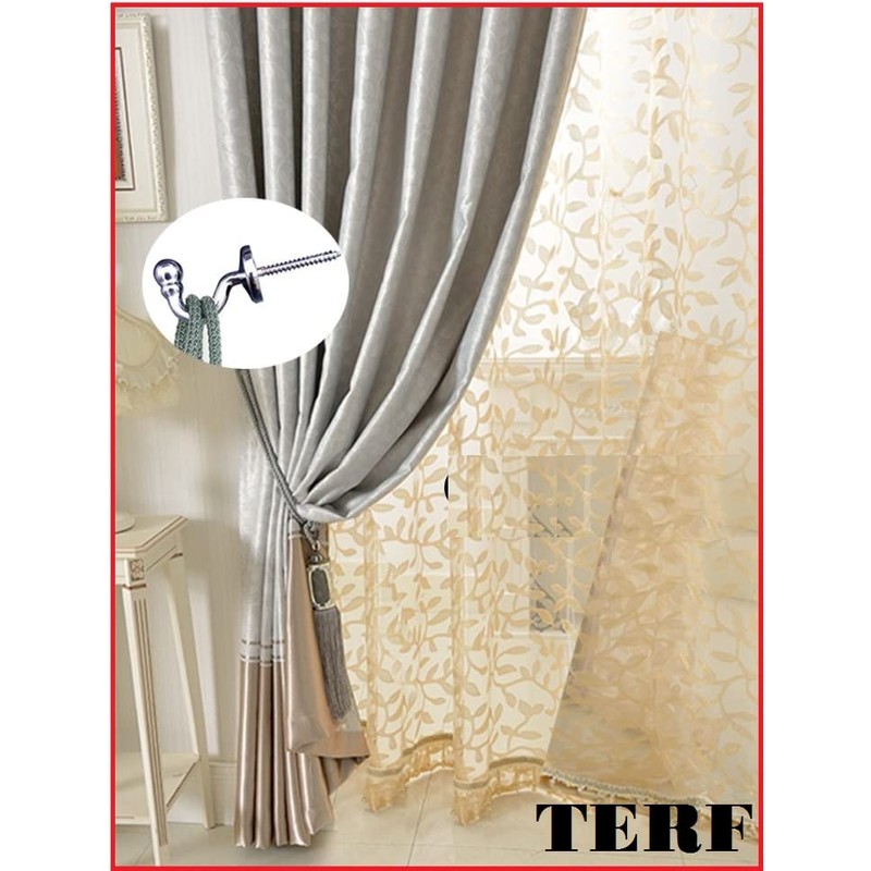 TERF® Traditional Type Polished Chrome Curtain Drapery Hold Back Tie