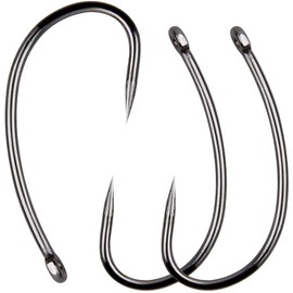 200PCS Carp Fishing Hooks Curve Shank Barbed and Barbless Carp Hook for Hair Rigs Carp Fishing Tackle Accessories Size 2#,4#,6#,8#,10# (No Barbed Hook, 8#-200pcs)
