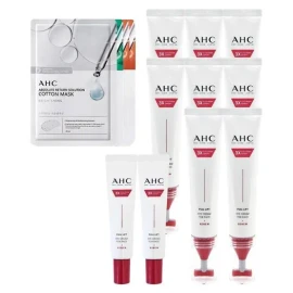 AHC [Half Club] AHC Season 14 Full T Gua Sha Lifting 2 Pieces + Mask Pack AHC Full Lift Eye Cream 8 Pieces 40ml + 2 Pieces 12ml + 4 Random Pieces / [하프클럽]AHC 시즌14 풀 T괄사 리프팅 2개+마스크팩 AHC 풀 리프트 아이크림 40ml 8개+12ml 2개+랜덤 4매