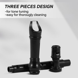 Soprano Recorder Instrument German Fingering 8 Hole Flute, Recorder Instrument for Beginners Student (Black)