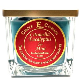 Circle E Candles, Citronella Eucalyptus & Mint Scent, Large Size Jar Candle, 43oz, 4 Wicks