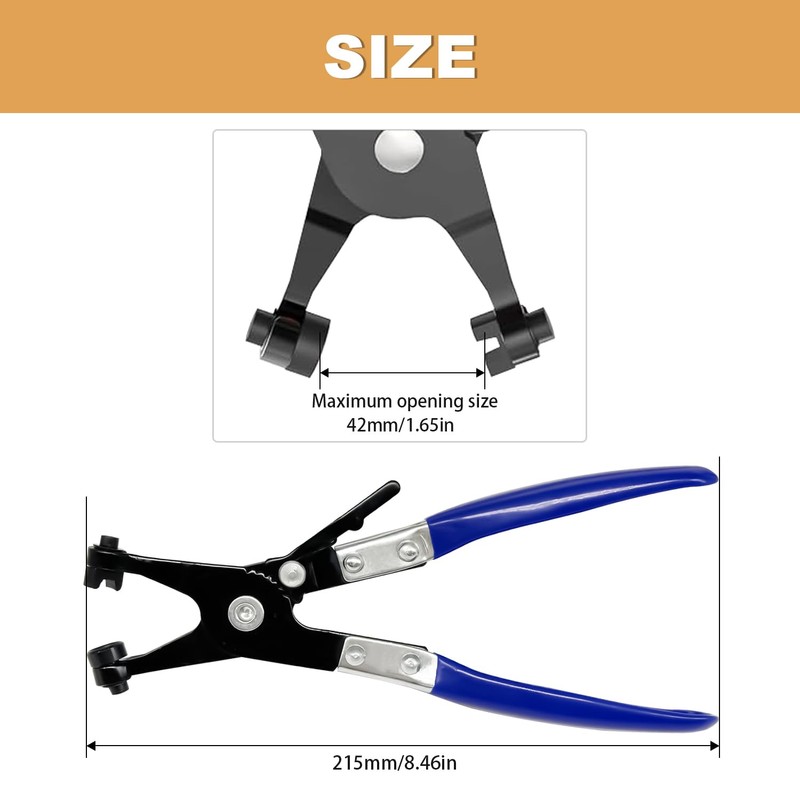 zDwfDc 140PCS 6-25mm 14 Sizes Spring Band Hose Clamps with