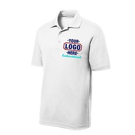 Men's Custom Golf Shirt. Custom Embroidered Polo Shirt/Golf Shirt (S, White)
