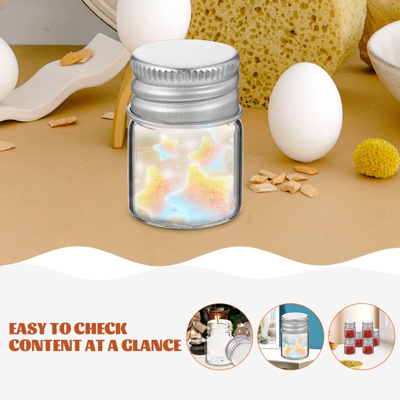 Small Mason Jars 12pcs Mini Glass Bottle Clear Sealed Jars