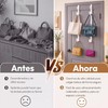 2PCS Perchero para Puerta, Gancho para Puerta, Con 5 Gancho,
