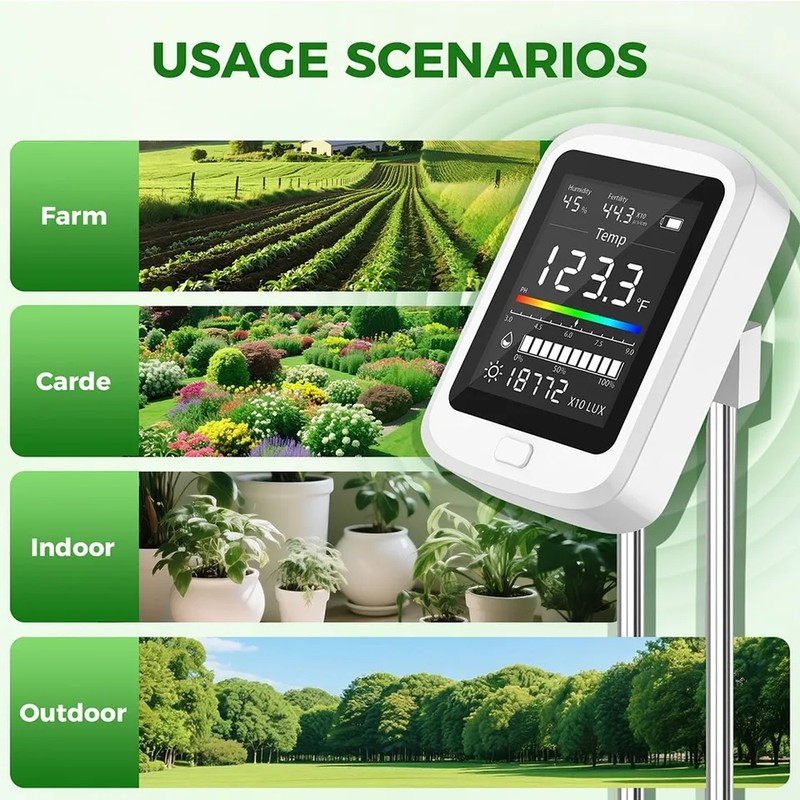 Digital Soil Meter for Plant Care – Moisture, pH, Fertility