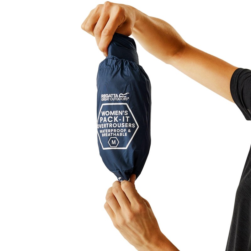 Regatta Pack It' Pantaloni per Camminate Impermeabili Traspiranti Ripiegabili Cuciture