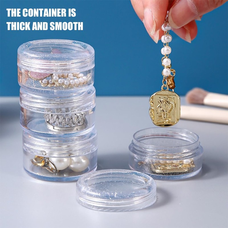 Containers, 24 pieces 3 ml empty containers, clear jars, mini