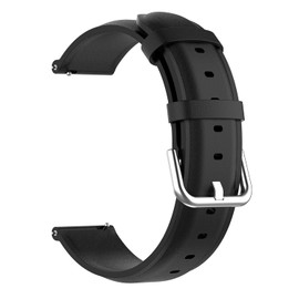 Compatible for UMIDIGI Uwatch 5 Band, Giaogor Genuine Leather Replacement Strap Watchband Compatible for UMIDIGI Smart Watch Uwatch 5 Fitness Tracker 1.7" (Black)