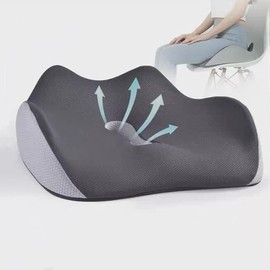 Cojin para Coxis y Ciatica Lumbar, Cojín para Silla de Oficina, Cojines de Asiento de Espuma Viscoelástica, Diseño Ergonómico, Ajusta la Postura Senta