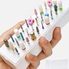 30 Hole Nail Drill Bits Holder,Nail Drill Bits Cleaning Brush