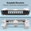 Enmane 8 Port Blank Keystone Patch Panel Wall Mount 10inch