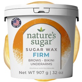 Nature's Sugar Wax Sugaring Paste for Legs, Back, Arms, Chest. All-Natural Hair Removal for Women and Men. All skin types. Vegan. Cruelty-Free. (1-Pack Firm)