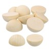 QUARKZMAN 10 Pieces Half Wooden Beads, 50mm Unfinished Hemisphere Balls